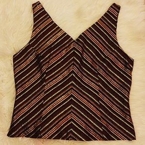 COPY - 💖VTG💖STUNNING 80’s💖metallic striped top💖M-L